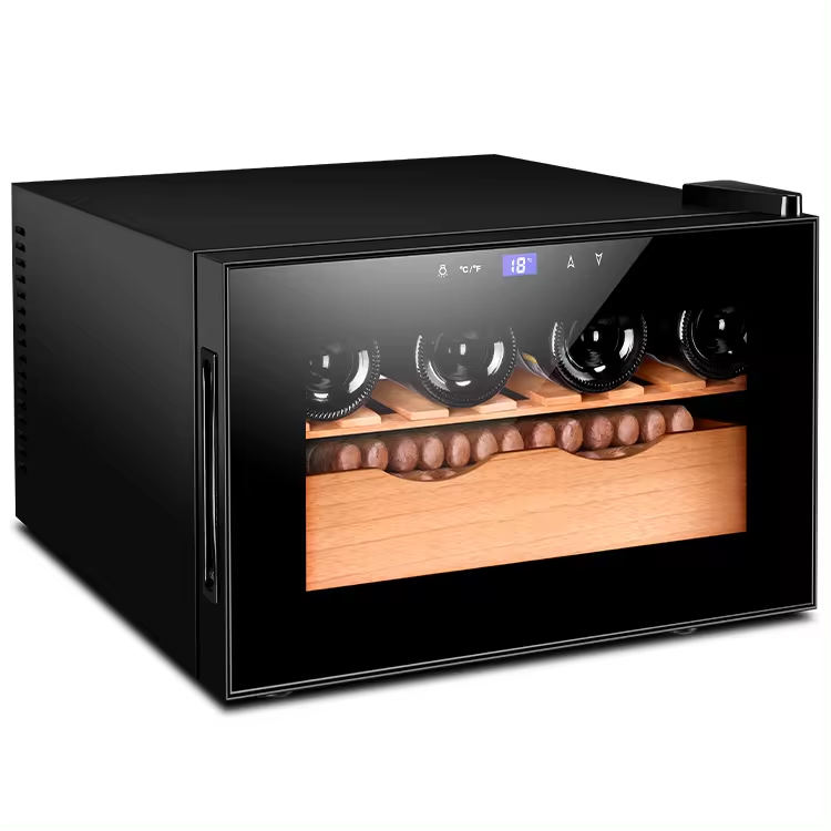 Armario humidor termoeléctrico para puros — 25 L, puerta de cristal