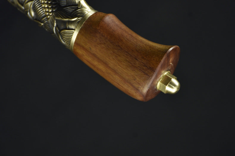 Hand-Forged Kitchen Knife with Fish-Shaped Guard