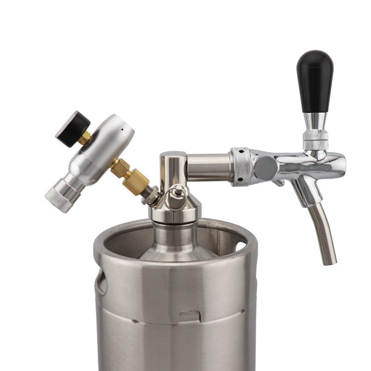 Mini Keg Beer Growler Tap with CO2 Dispenser