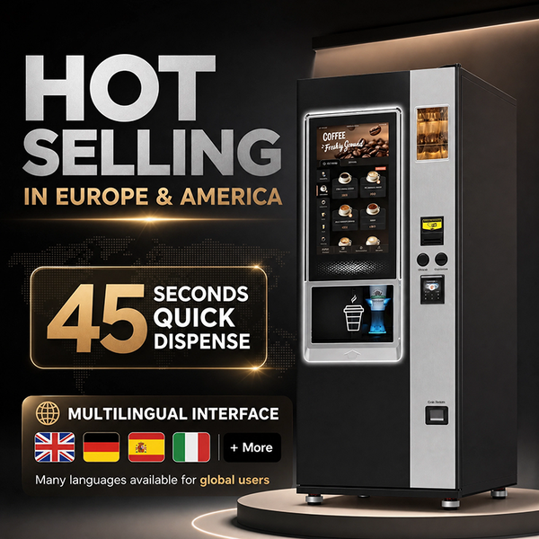 Distributeur automatique de café professionnel — écran tactile 22 pouces, 180–320 tasses