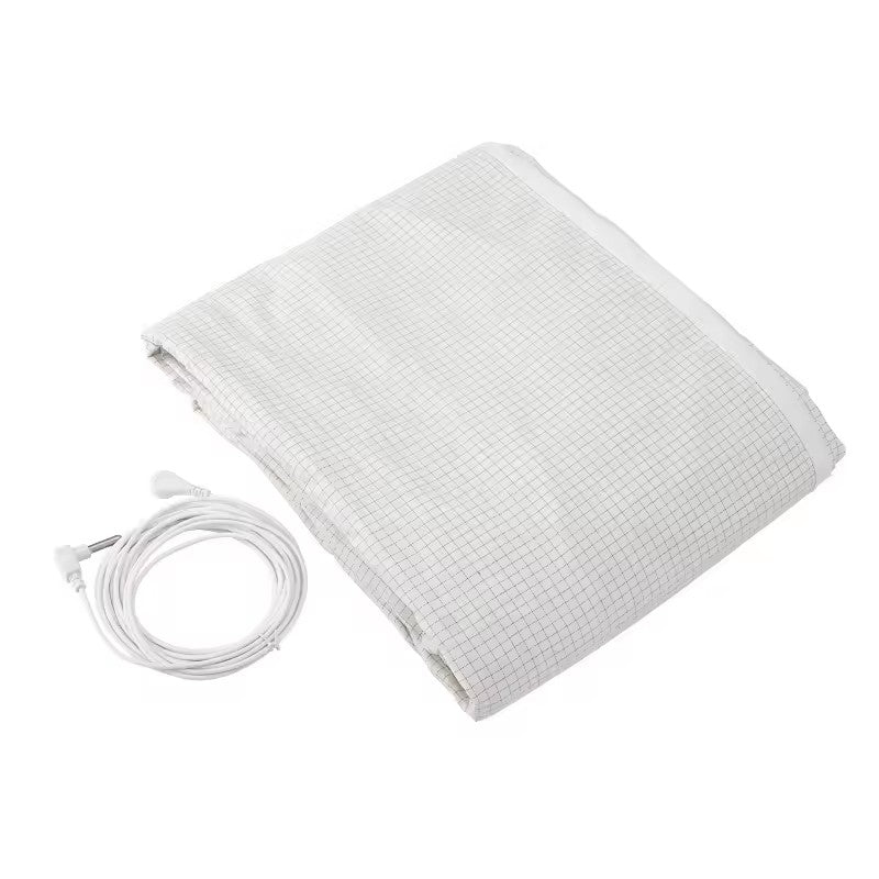 Organic Cotton Grounding Fitted Sheet — Silver-Fiber Earthing