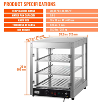 Commercial 3-Tier Heated Display Case — Countertop Pastry &amp; Food Warmer image preview