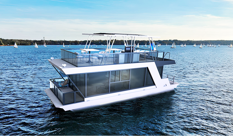 Aluminum Pontoon Houseboat — 11.5 m, 16-Person