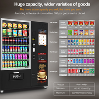 Vista previa de la imagen de Máquina expendedora comercial de café y snacks — pantalla táctil de 22"