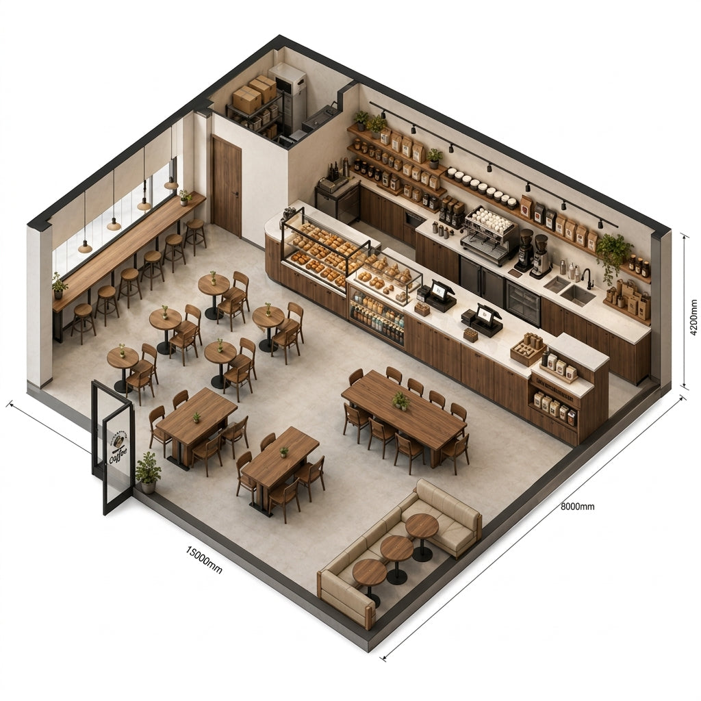 Turnkey Cafe Fitout — Custom Counter, Back Bar & Display