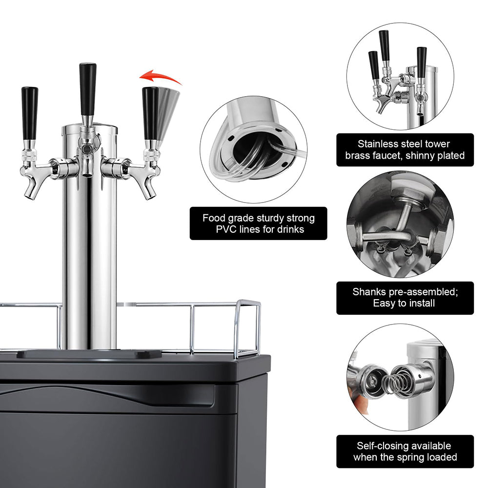 Triple-Tap Draft Beer Tower