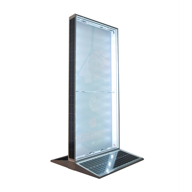 Solar-Powered Outdoor LED Light Box Sign — Double-Sided, Waterproof