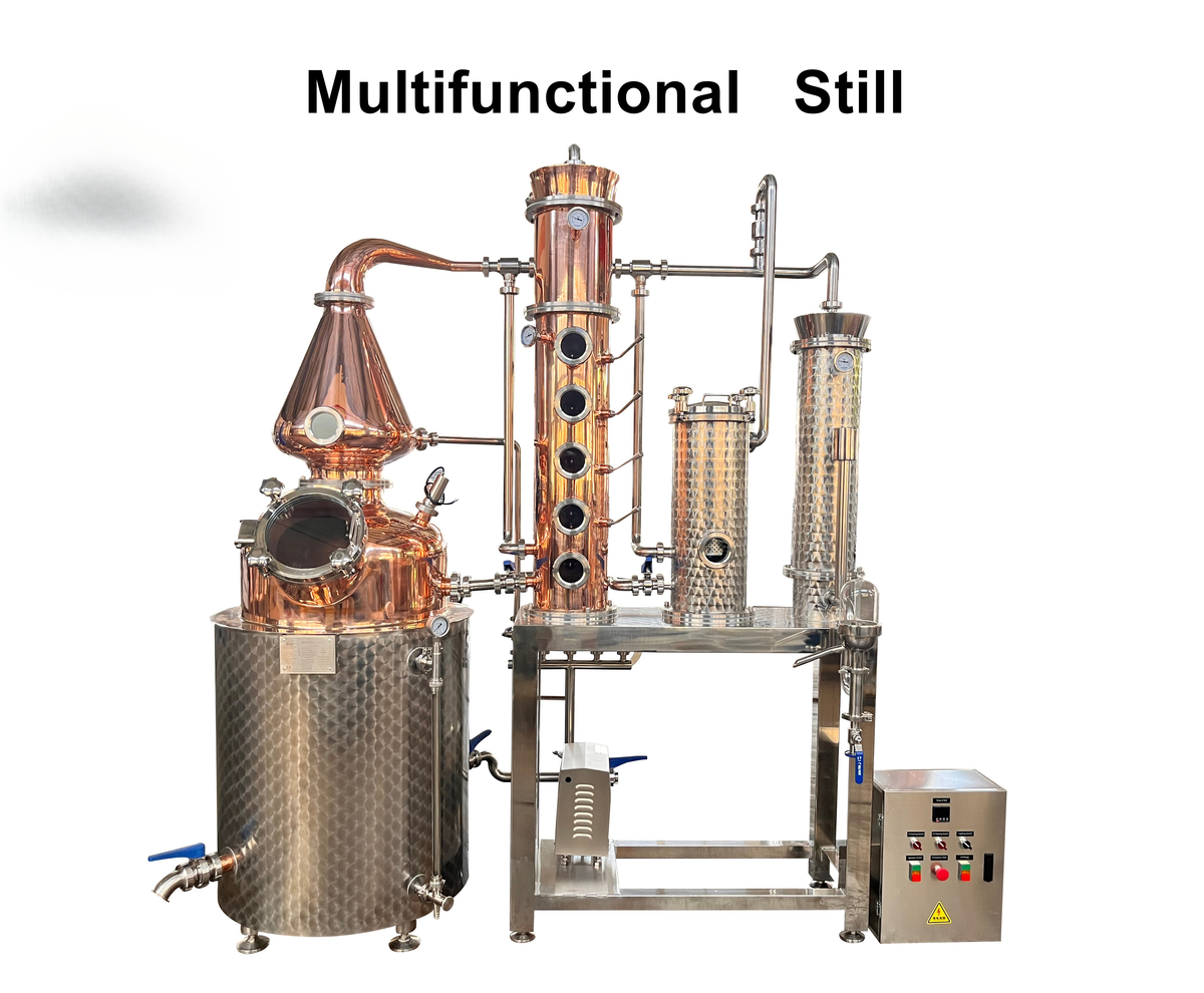 Commercial Reflux Column Still — Copper & Stainless Distillation System