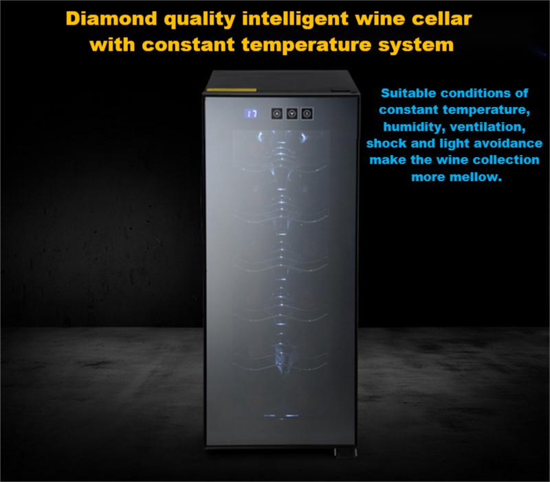 Thermoelectric Wine Refrigerator — 33L, Silent, Touchscreen