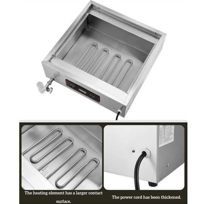 Commercial 4-Tier Countertop Dim Sum Steamer — Stainless Steel