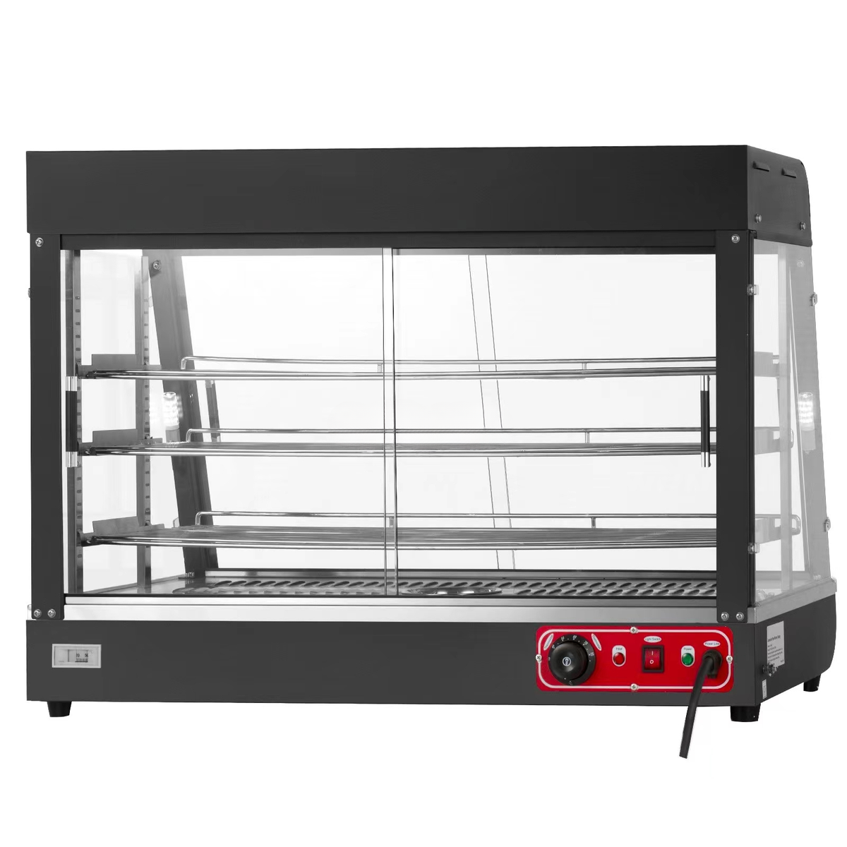 Commercial Stainless Steel Heated Food Display Showcase — 3-Tier