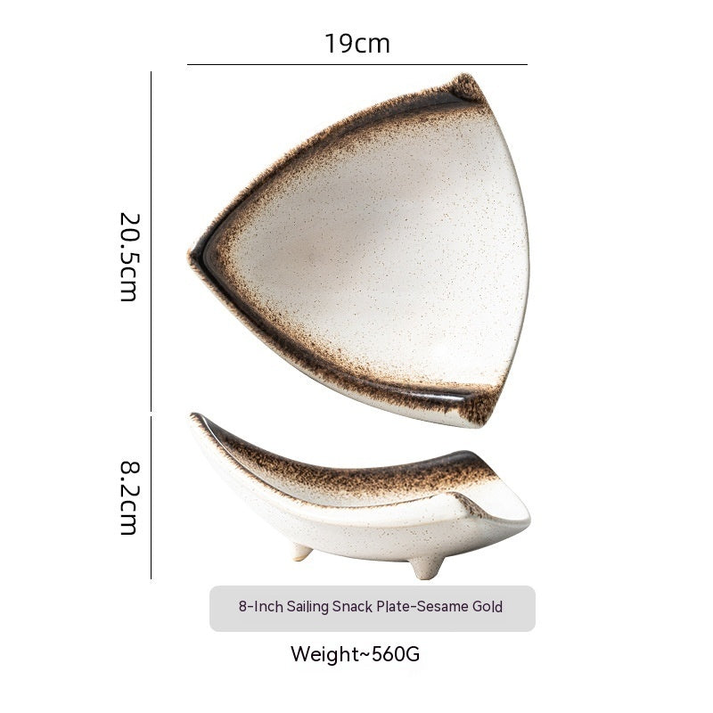 Stegosaurus Scale Porcelain Plate - Premium Restaurant Tableware