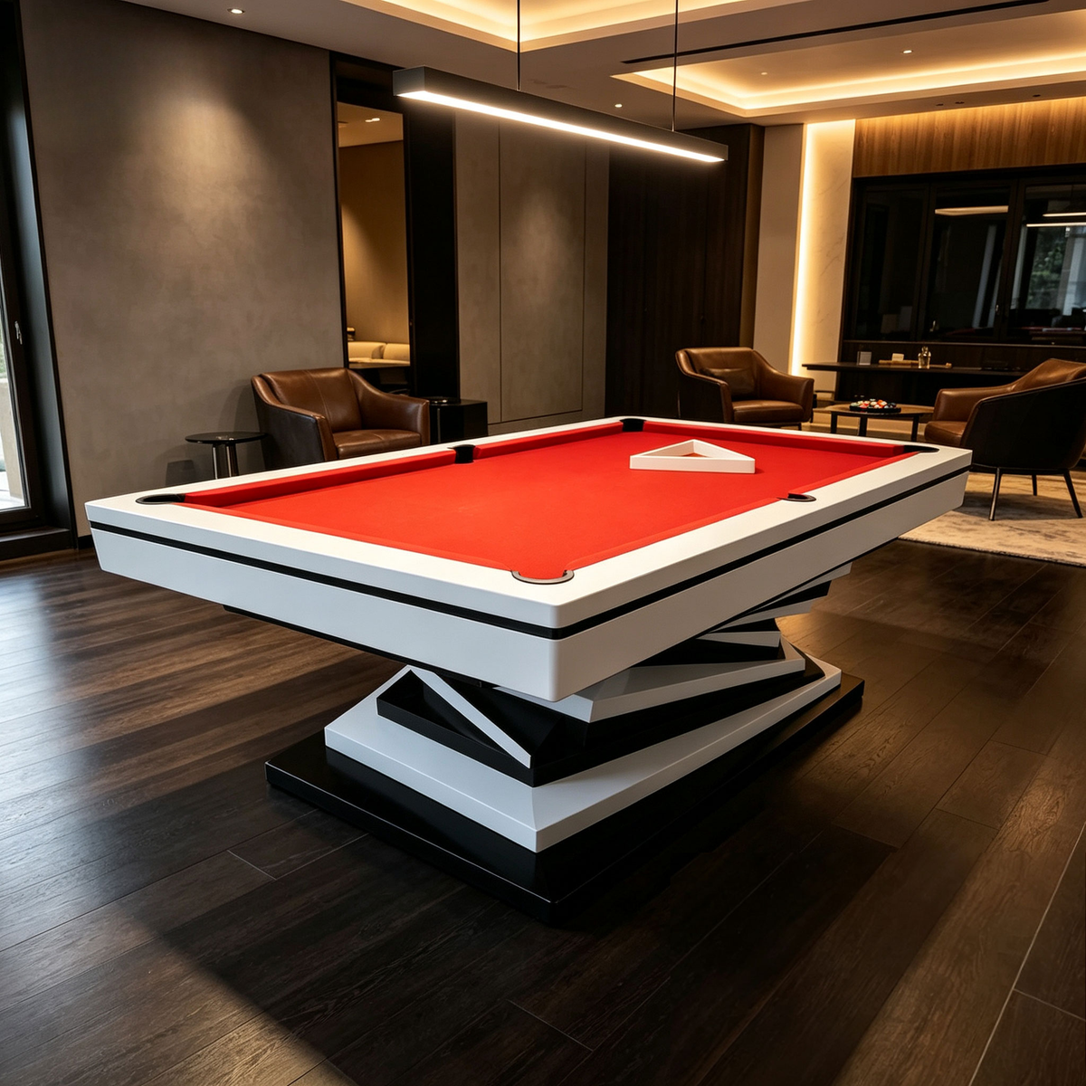 Custom-Design Solid Wood Pool Table — Slate Bed Billiard Table