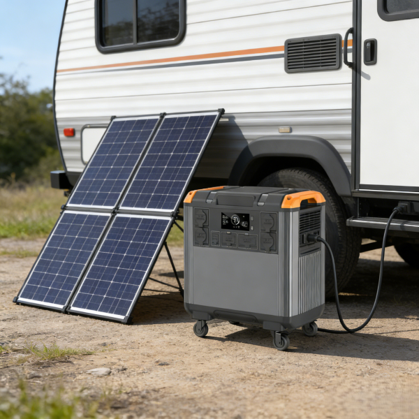 Portable Solar Power Station — 3000W, 5376Wh LiFePO4