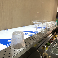 Stainless Steel Mobile Bar Station — Refrigerated Cocktail Cart image preview