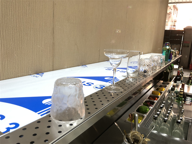 Stainless Steel Mobile Bar Station — Refrigerated Cocktail Cart