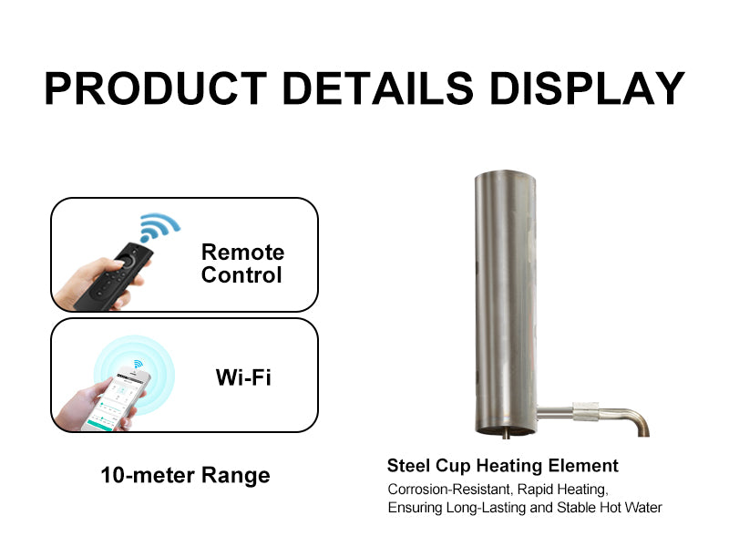 Instant Tankless Electric Water Heater — 7 kW WiFi App Control