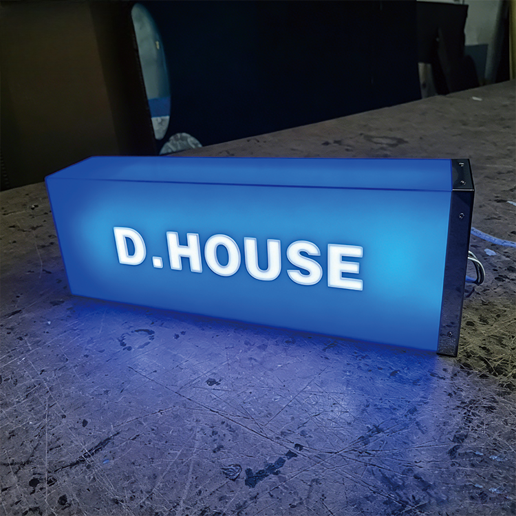 Custom LED Illuminated Sign — Acrylic & Metal Light Box