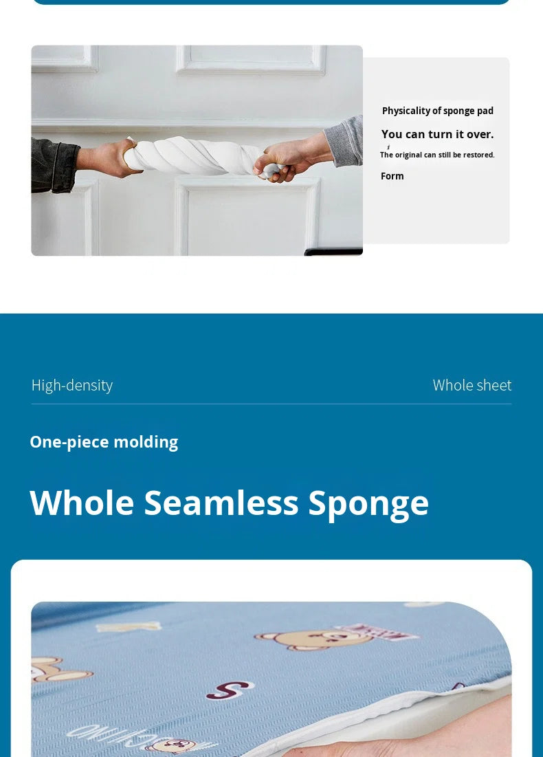 Foldable High-Density Foam Mattress Topper — Medium Firmness
