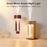 Cordless Wooden Aroma Diffuser Night Light — Motion Sensor image preview