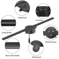WiFi Holographic LED Fan Display — 42 cm Wall-Mounted, Weatherproof image preview