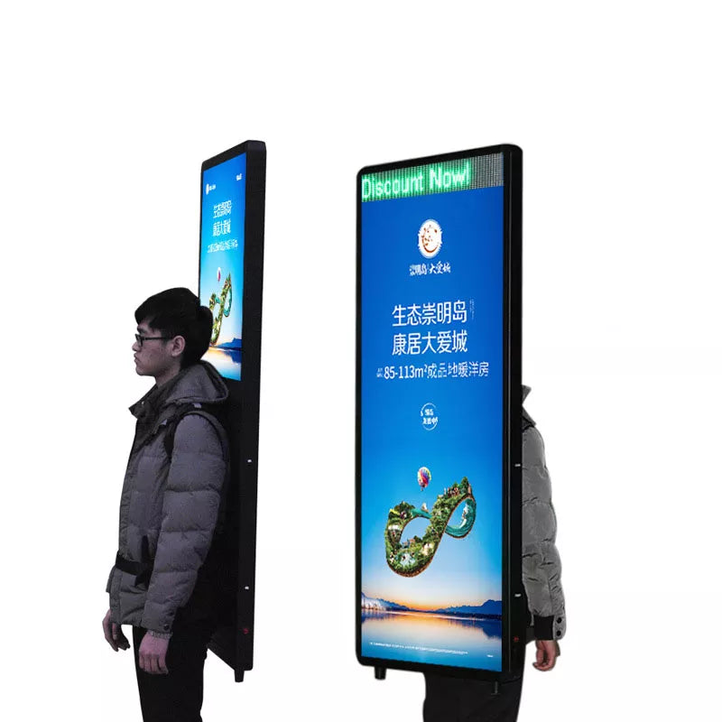 Portable Backpack LED Billboard — Double-Sided Light Box