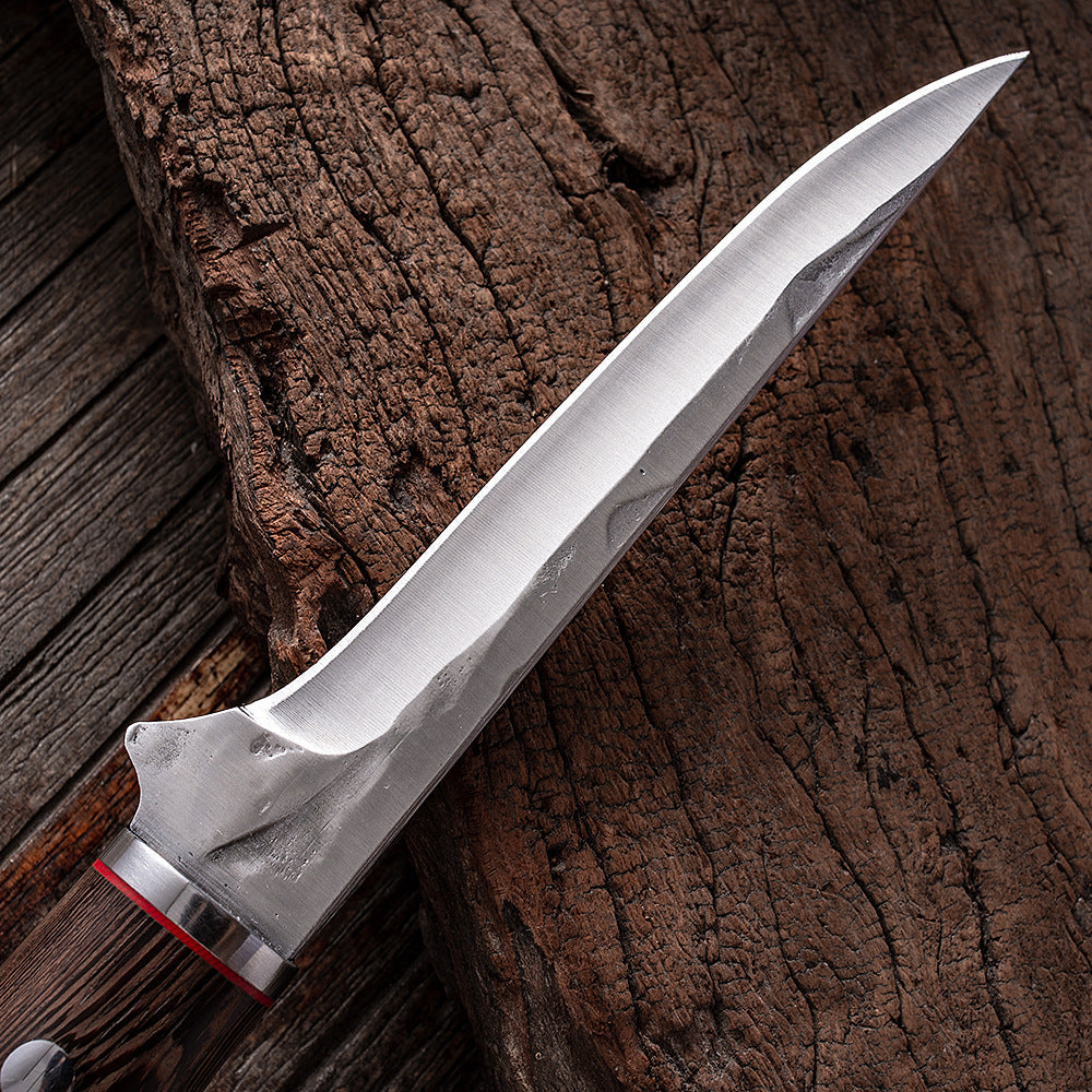 Stainless Steel Boning Knife with Chicken Wing Wood Handle