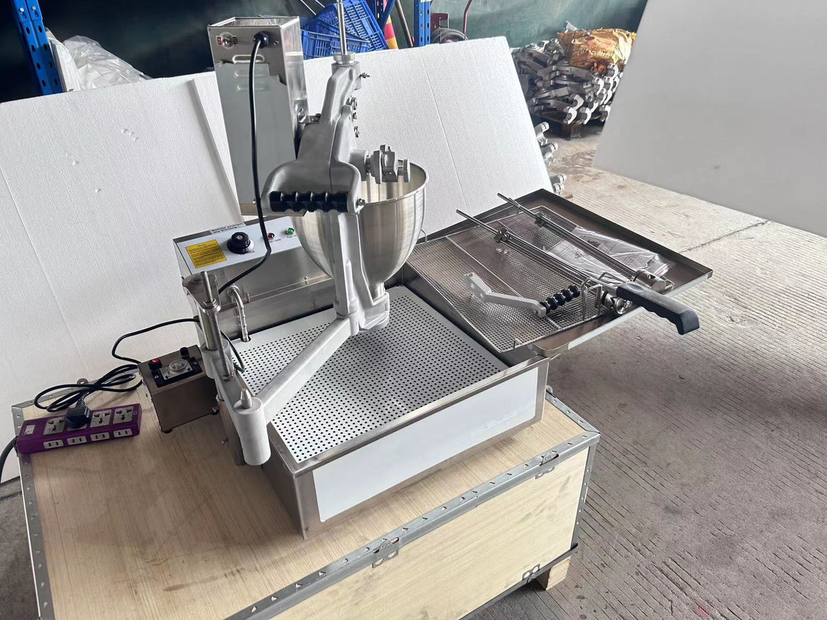 Commercial Electric Donut Making Machine — Countertop Fryer with 3 Molds