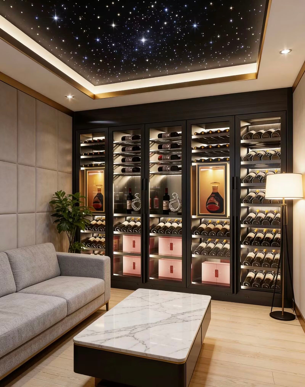 Commercial Wine Cellar Cabinet — Constant-Temperature Compressor