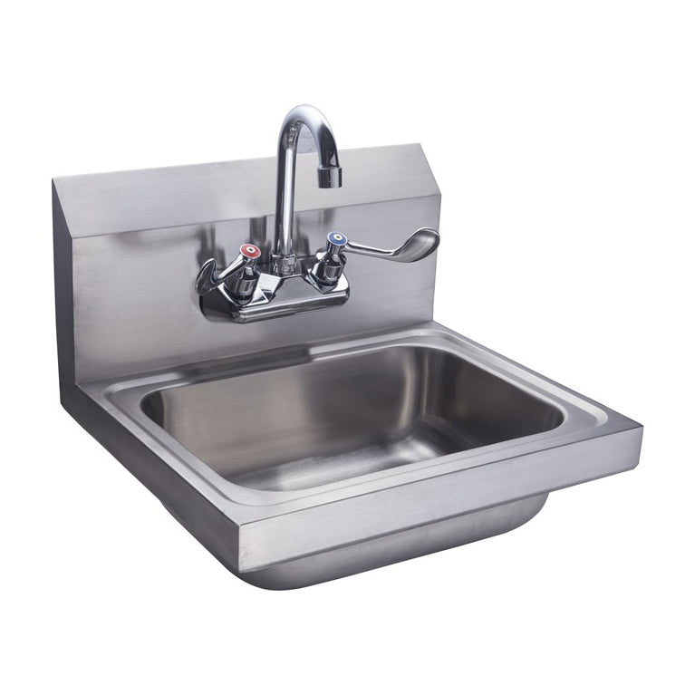 Wall-Mount Commercial Hand Sink — 304 Stainless Steel with Splash Guard