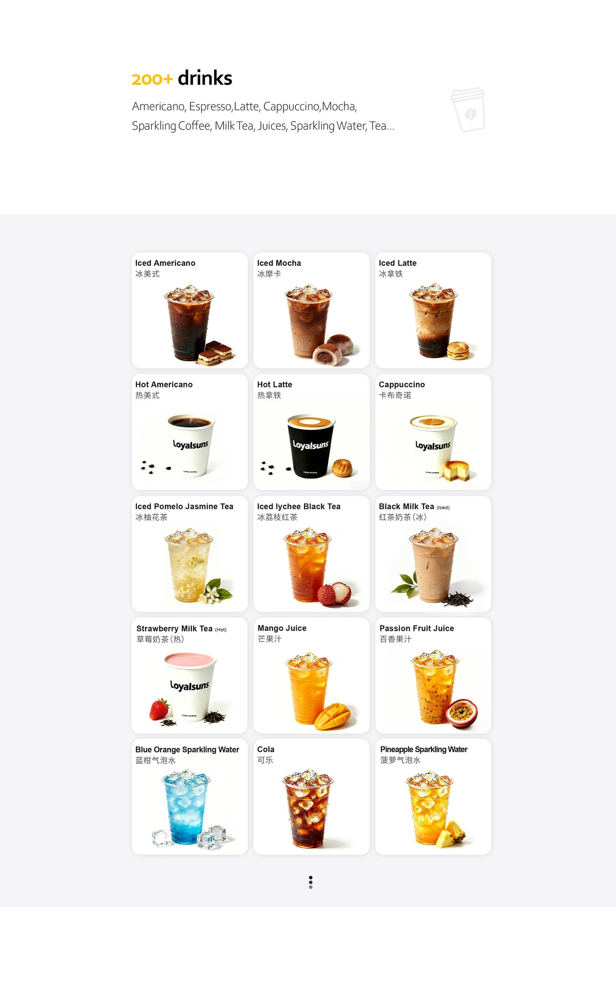 Multi-Drink Vending Machine — Coffee, Soda, Tea & Sparkling Water