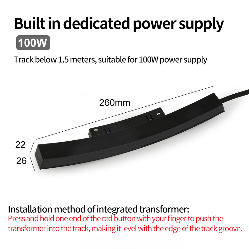 Circular Magnetic LED Track Light System — 48V, Dimmable