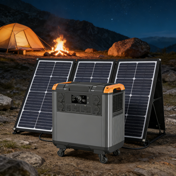 Portable Solar Power Station — 3000W, 5376Wh LiFePO4