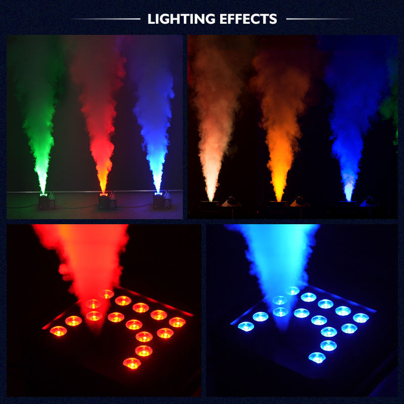 Commercial Fog Machine with LED Effects — DMX & Sound-Activated