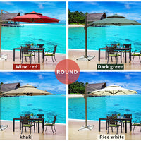Commercial Patio Umbrella — 3×3 m Aluminum Roman Garden Parasol image preview