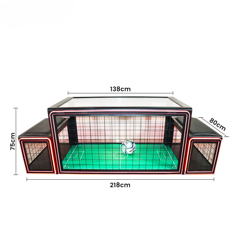 LED Bench Soccer Table — Sit-Down Foosball Arcade Game