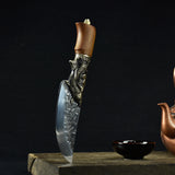Hand-Forged Kitchen Knife with Fish-Shaped Guard