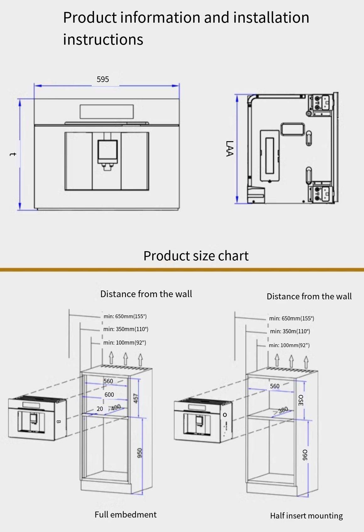 Built-In Automatic Espresso Machine — Touchscreen, 19-Bar