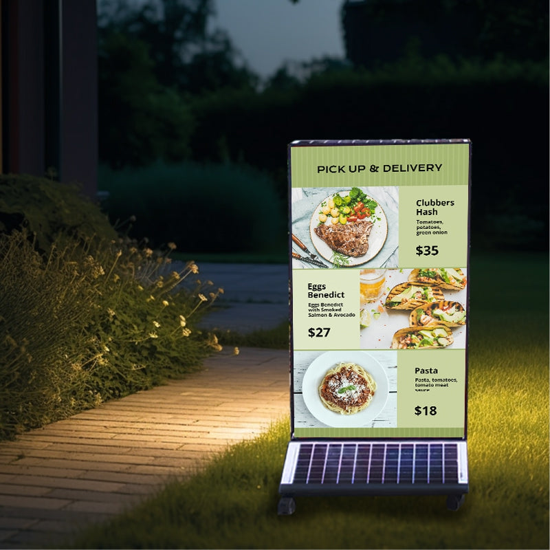 Solar LED Light Box — Outdoor Double-Sided Illuminated Sign