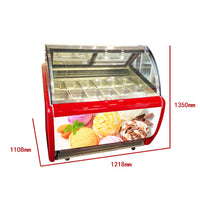 Commercial Gelato Display Freezer — Glass-Front Ice Cream Showcase image preview