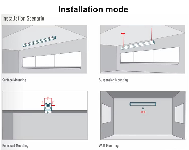 Linear LED Pendant Light — Modular Aluminum Profile