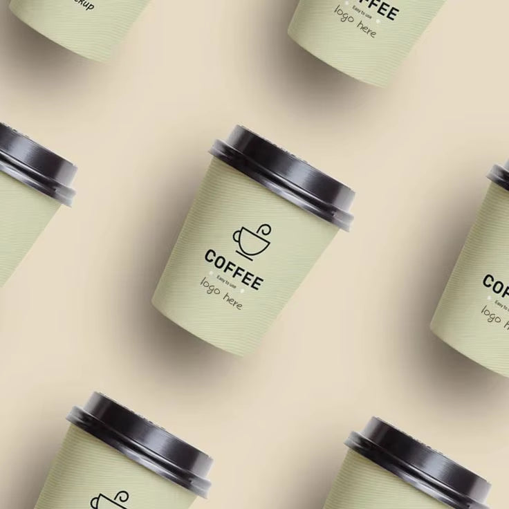 Custom-Printed Biodegradable Paper Coffee Cups