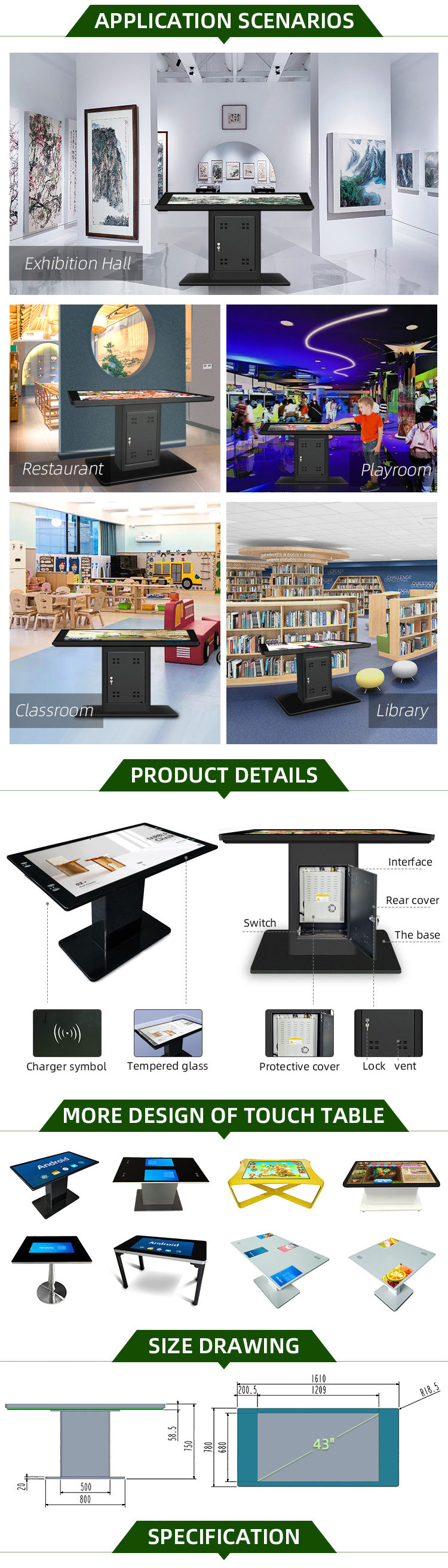 Interactive Touch Screen Table — Capacitive Multi-Touch Display