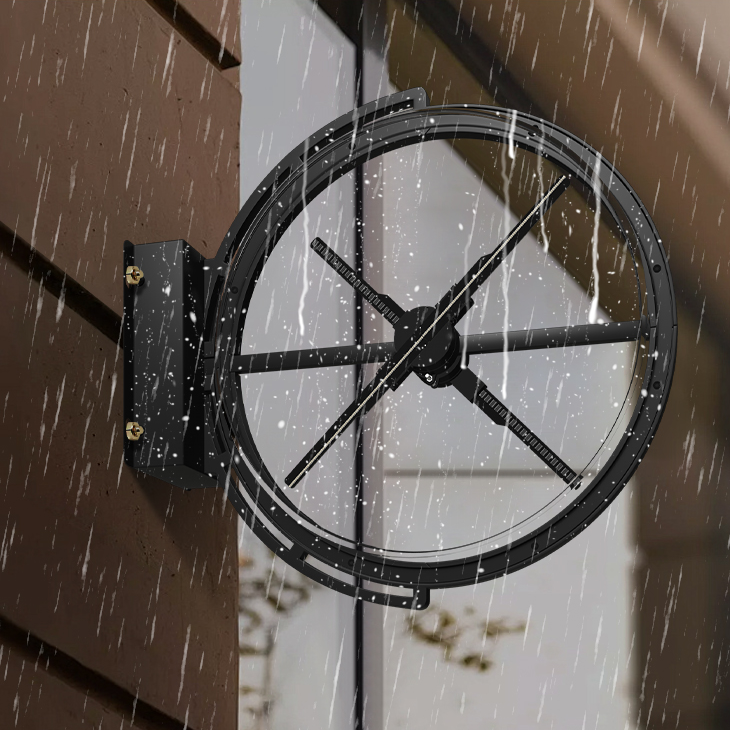 WiFi Holographic LED Fan Display — 42 cm Wall-Mounted, Weatherproof