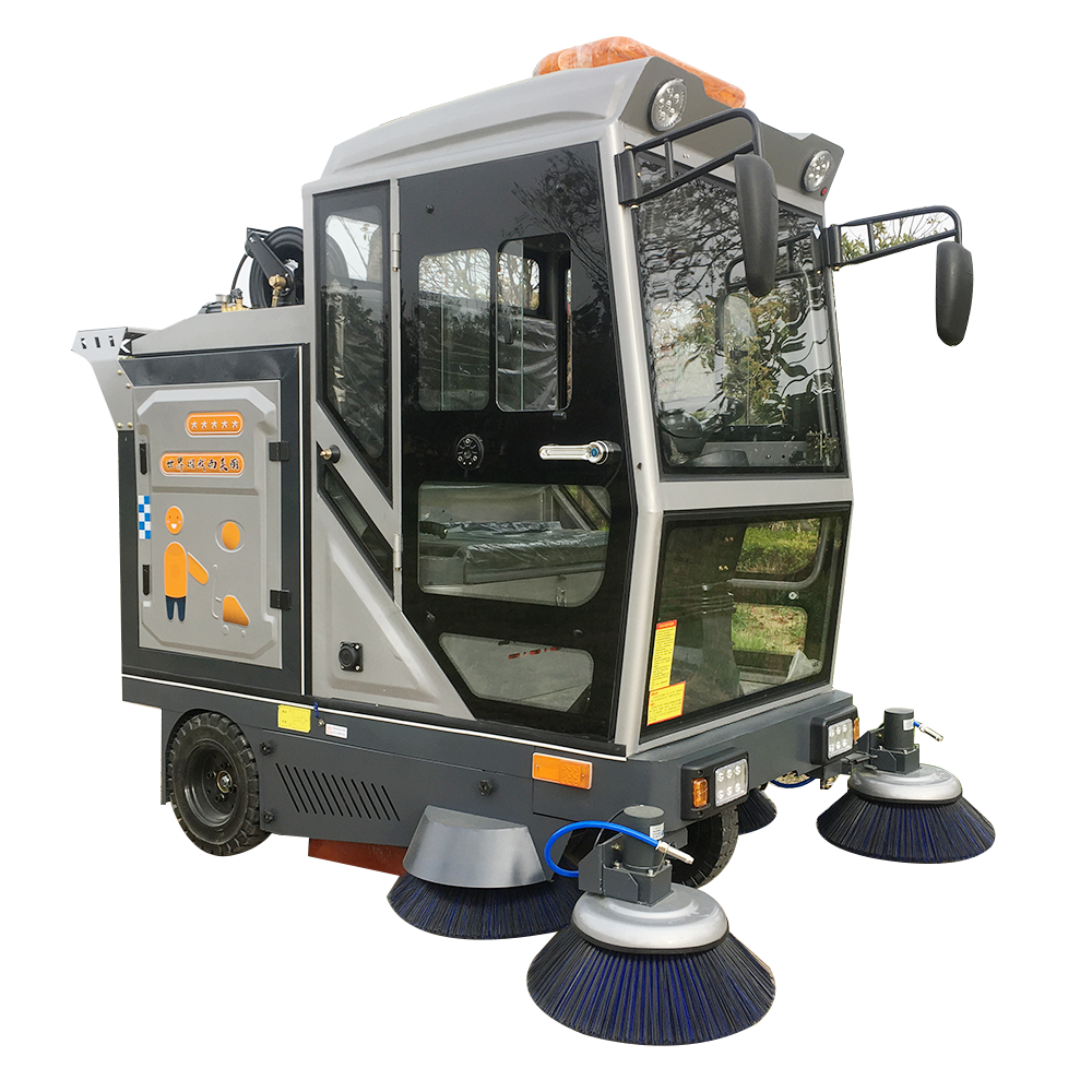 Ride-On Electric Floor Sweeper — 48V Industrial Road Sweeper