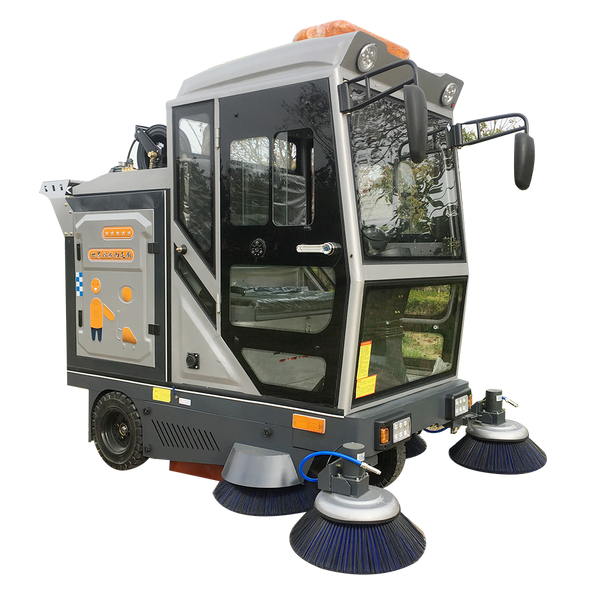 Ride-On Electric Floor Sweeper — 48V Industrial Road Sweeper