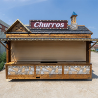 Vintage Wooden Churro Food Trailer — Mobile Vending Cart image preview