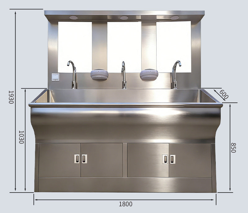 Commercial Double Sink — Heavy-Duty Stainless Steel