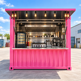 Bar en contenedor y cafetería — unidad prefabricada de diseño europeo