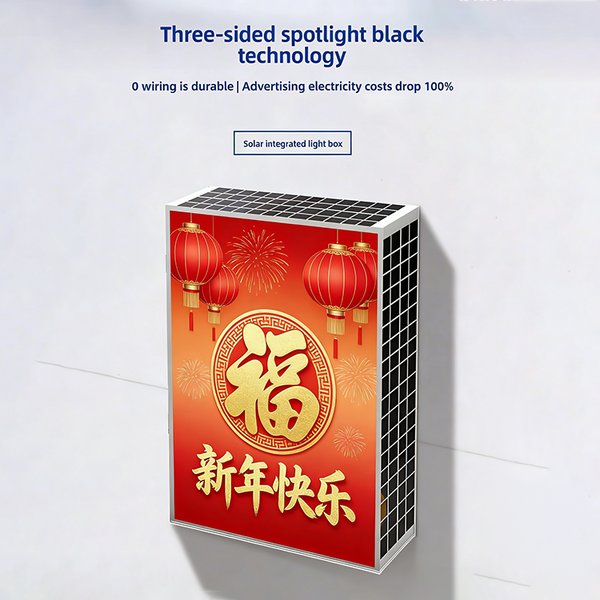 Solar-Powered LED Light Box — Outdoor Illuminated Sign